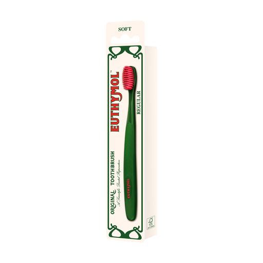 Зубна щітка Euthymol Regular Soft м'яка, зелена, 1 шт