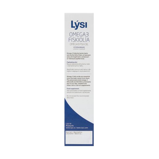 Омега 3 Рыбий жир Lysi Omega 3 Fish Oil со вкусом лимона, в жидкости, 240 мл