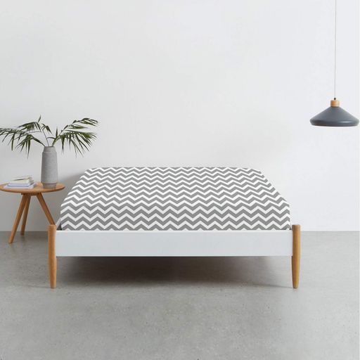 Простирадло на резинці 200x200 GREY ZIGZAG CS1 COSAS (4822052288498) (902271)