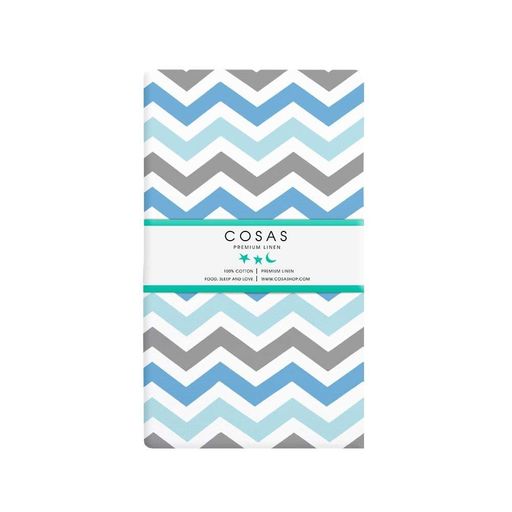 Простирадло на резинці в дитяче ліжечко 60х120 B&G ZIGZAG COSAS (4822052039809) (902286)
