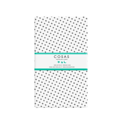 Простирадло на резинці 90x190x25 GREY DOTS CS1 COSAS (4822052296998) (902302)