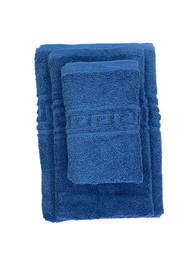 Махровий рушник Ideal Textile Greek 33х60 см синій (56860581) (903529)