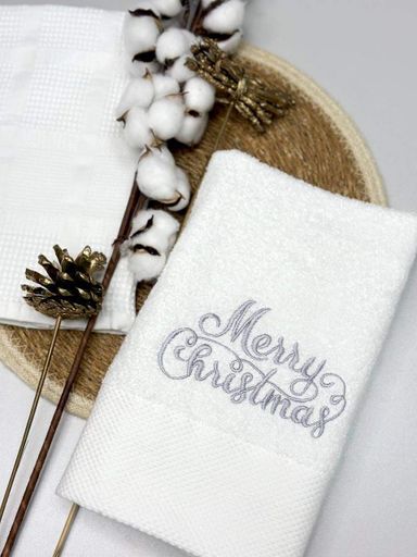 Подарочный набор полотенец Ideal Textile с вышивкой Merry Christmas 50х90 см 2 шт (56860962) (903592)
