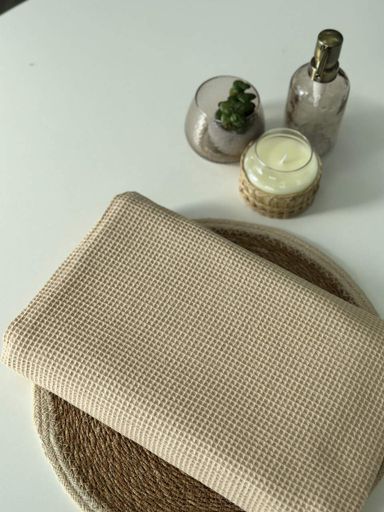 Вафельний рушник Ideal Textile 100х150 см 220 г/м2 (56861026) Бежевий (903604)