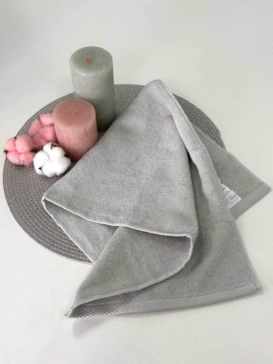 Махровий рушник Ideal Textile Pastel 30х70 см 500 г/м2 сірий (56861094) (903621)