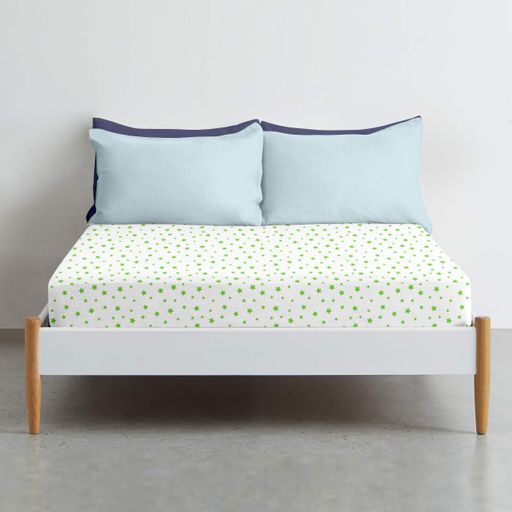 Простирадло на резинці 90x190x25 GREEN STARS COSAS (4822052297803) (904332)