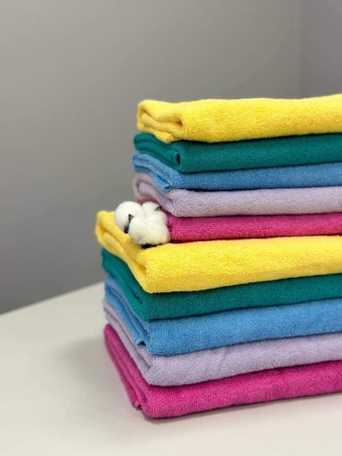Комплект полотенец однотонных Ideal Textile 40х70+50х90+70х140 см 400 г/м2 (56860941) Розовый (905003)