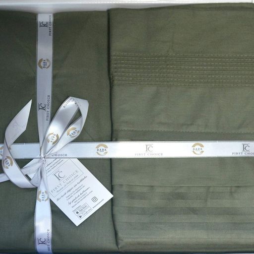 Постільна білизна First Choice ранфорс Dark Deluxe Gala dark green євро (906252)