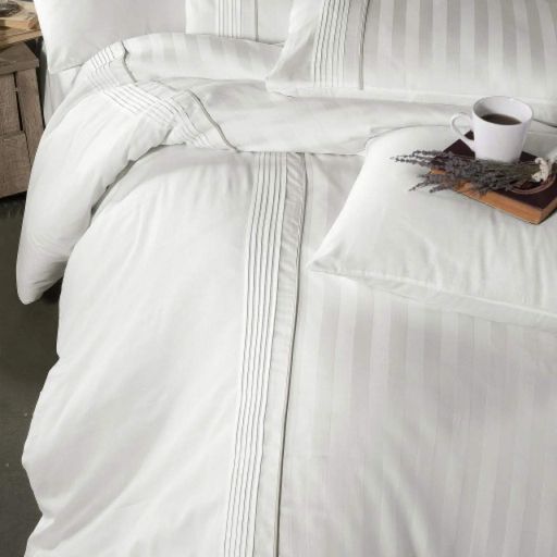 Постельное белье First Choice сатин Deluxe Modalife white евро (906437)