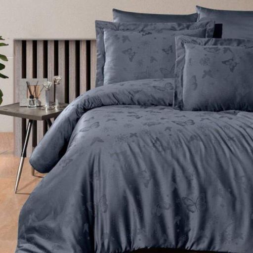 Постільна білизна First Choice сатин Dark жаккард Corina denim євро (906535)