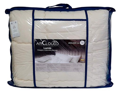 Ковдра ArCloud Lamb вовняна 170x205 двоспальна (906798)