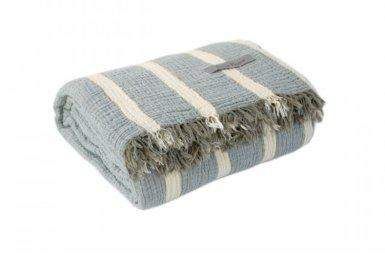 Рушник Lotus Home Linen muslin beige-lead blue 45x100 (907491)