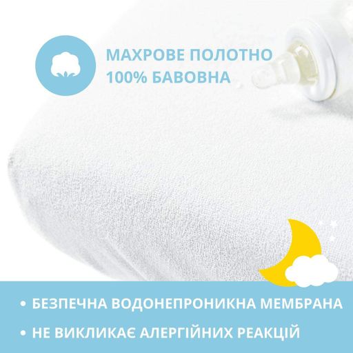 Наматрасник чехол IDEIA Aqua Stop Papaella водонепроницаемый 60x120+15 (908266)