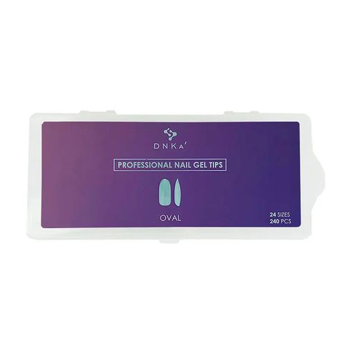Геловые типсы для наращивания ногтей DNKa' Professional Nail Gel Tips Oval овал, размер 24, 240 шт