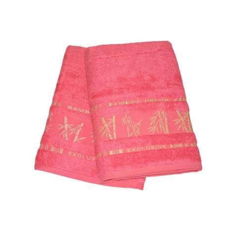 Набор полотенец Gursan Bamboo Royal Corall (50x90+70x140) ПВХ (909770)