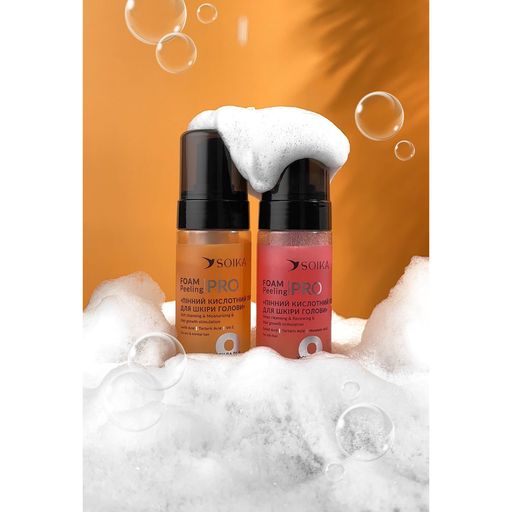 Пенный пилинг для кожи головы SOIKA PRO Foam Peeling Мягкое очищение и увлажнение, с молочной кислотой, 150 мл
