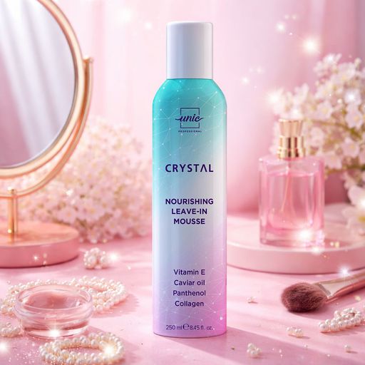 Питательный несмываемый мусс для волос Unic Crystal Bar Nourishing Leave-In Mousse, 250 мл