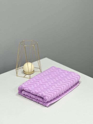 Махровое полотенце Ideal Textile Зигзаг 70х140 см (56861033) Ліловий (912586)