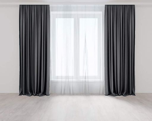 Комплект штор Lux Portiery Микровелюр Темно-Серых 300х275 - 2 шт (AV89975) (913036)
