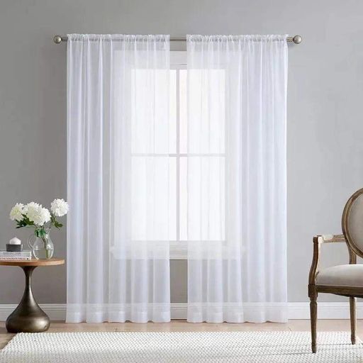 Комплект тюлів Lux Portiery Вуаль Бриз для карнизу труба 250х255 см 2 шт Білий (TVT0130) (920403)
