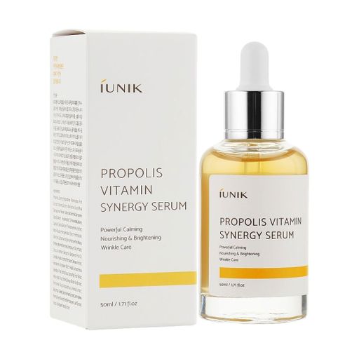 Витаминизированная сыворотка для оздоровления дермы IUNIK Propolis Vitamin Synergy Serum с прополисом, 50 мл