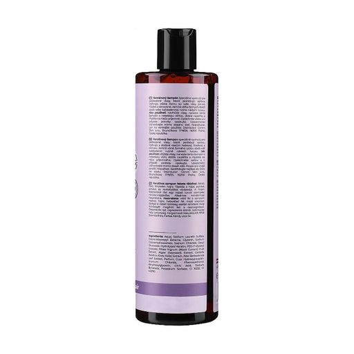 Кератиновый шампунь для волос Folk & Flora Keratin Shampoo Черная смородина, 400 мл