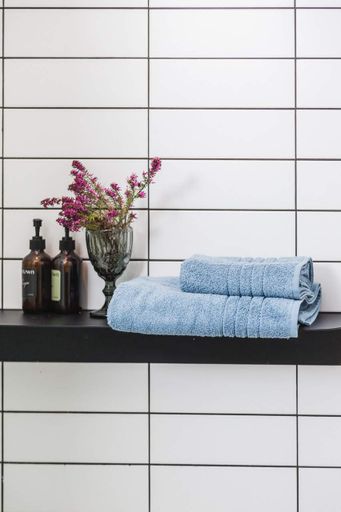 Полотенце Ecotton 50х90 см махровое высокой плотности 420 г/м² голубой Indigo (922809)