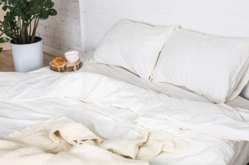 Комплект постельного белья Ecotton двуспальный 180х215 см белый с орнаментом (20-0709White) (922845)