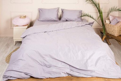 Комплект постільної білизни Ecotton двоспальний Сімейний 150х215 см бузковий (22242) (923155)