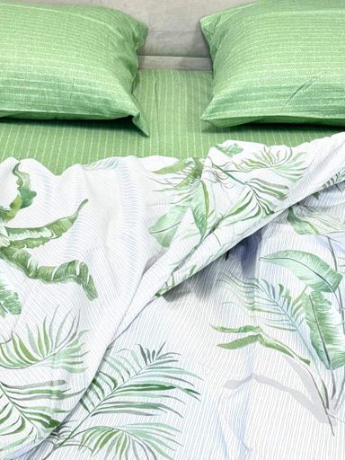 Комплект постільної білизни Ecotton Євро 210х220 см Папороть зелена (21006АВ) (923167)