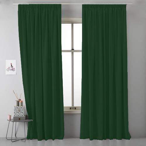 Комплект штор Academy Gardin Эконом 250х255 см 2 шт. Бутылочно-зеленый (923286)