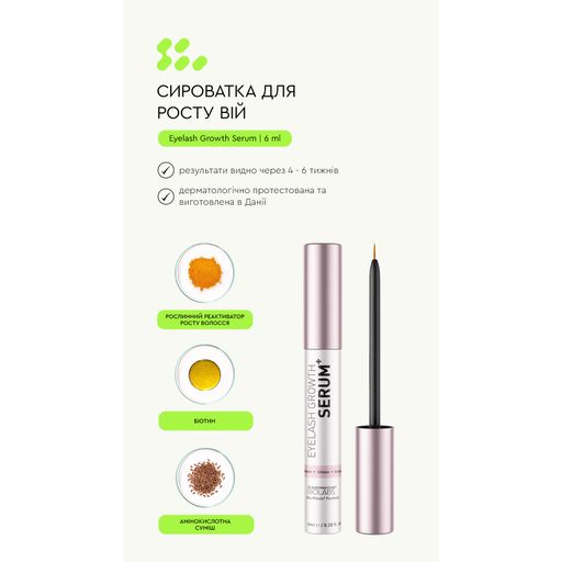Сироватка для росту вій Scandinavian Biolabs Eyelash Growth Serum, 6 мл
