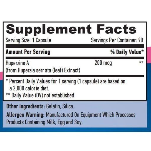 Гиперзин А Haya Labs Huperzine A 98% Extract 200 mcg 90 Caps (924618)