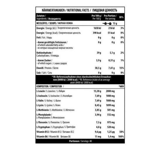 Амінокислота BCAA для спорту MST Nutrition BCAA & EAA Zero 520 g /40 servings/ Cola Lime (924628)