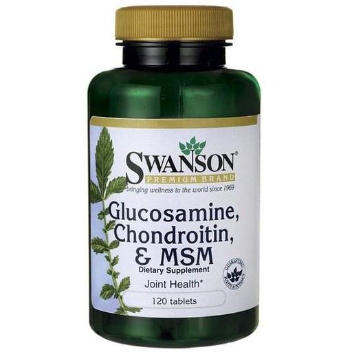 Препарат для суставов и связок Swanson Glucosamine, Chondroitin & MSM 250/200/150 mg 120 Tabs SWA-11009 (924708)