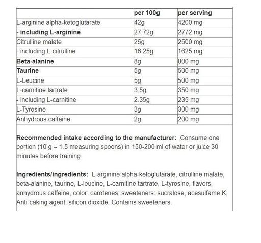Комплекс до тренування OstroVit PUMP Pre-Workout 500 g /50 servings/ Watermelon (924710)