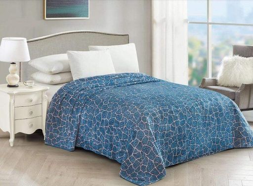 Плед Ecotton 150х220 см із мікрофібри Well Soft Камні блакитний (924924)