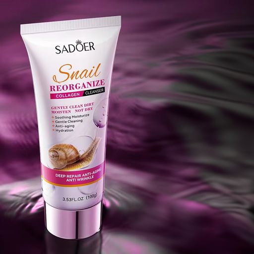 Пенка для умывания Sadoer Snail Reorganize Collagen Cleanser с коллагеном и экстрактом слизи улитки, 100 г