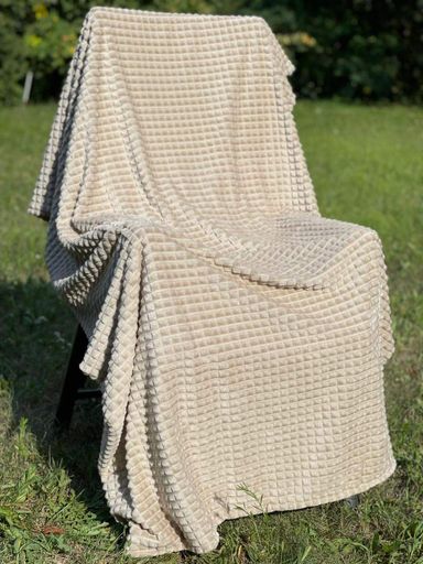 Плед Ecotton 200х220 см Ткань Well Soft Lux из микрофибры Beige молочный (925007)