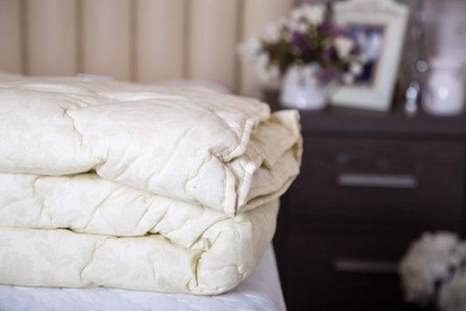 Одеяло Ecotton двуспальное 172х205 см антиаллергенное стеганое из бязи бежевое 20-1154 papyrus (925085)