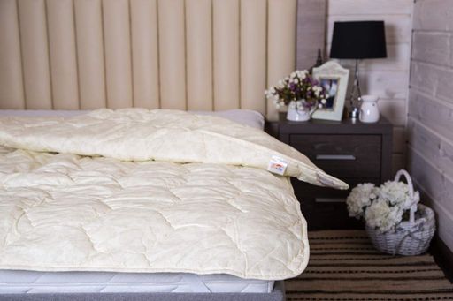 Одеяло Ecotton двуспальное 172х205 см антиаллергенное стеганое из бязи бежевое 20-1154 papyrus (925085)