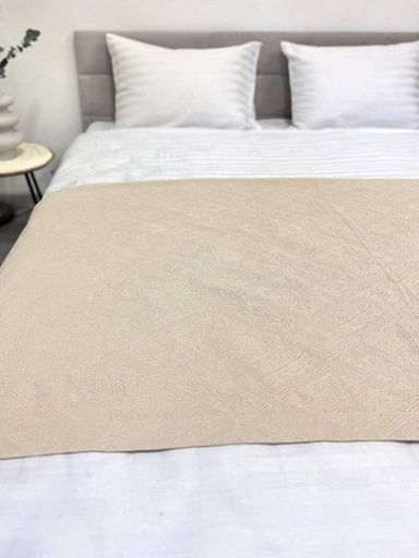 Покрывало Ecotton Pique 200х230 см натуральное молочный Natural в крафтовой подарочной коробке (925099)