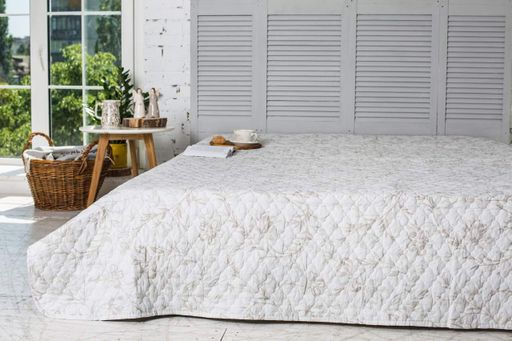 Ковдра Ecotton Євро 200х220 см антиалергенна бавовняна Бязєва біла 20-1371 White (925106)