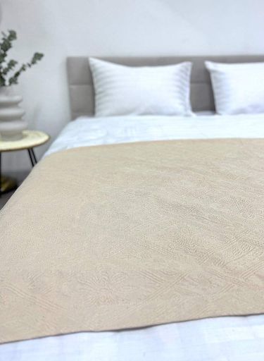 Покривало Ecotton Pique 240х230 см натуральне молочний Natural в крафтовій подарунковій коробці (925129)