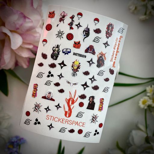Наклейки для дизайна ногтей StickersSpace Naruto Mini (156022)
