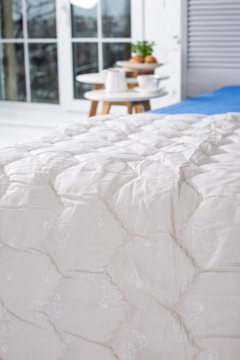Одеяло детское Ecotton 110х140 см антиаллергенное стеганое из бязи бежевое 10-0381 pearl (925231)