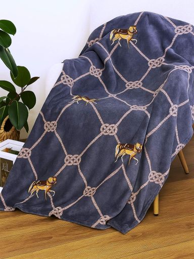 Плед Ecotton 200х220 см із мікрофібри Well Soft Канат синій (925397)