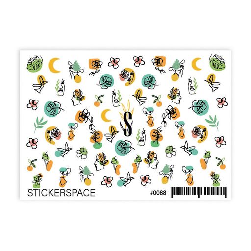 Наклейки для дизайна ногтей StickersSpace Sliders Color (0088)