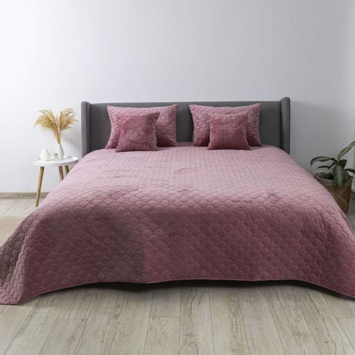 Покрывало ТЕП VELOUR 220х240 см Mesa Rose ромб круглый (926371)