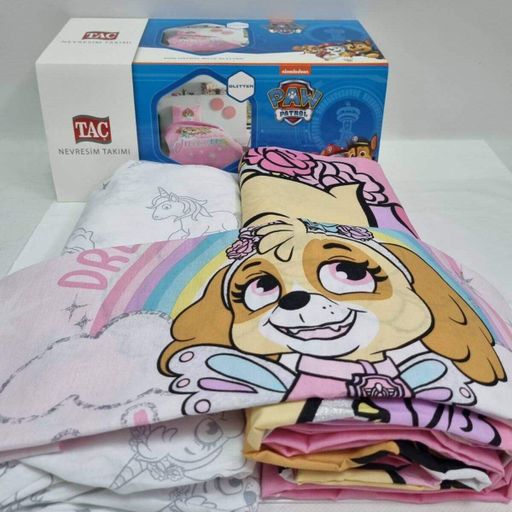Подростковый комплект Disney TAC Paw Patrol Sky Glitter Ранфорс простынь на резинке (927024)